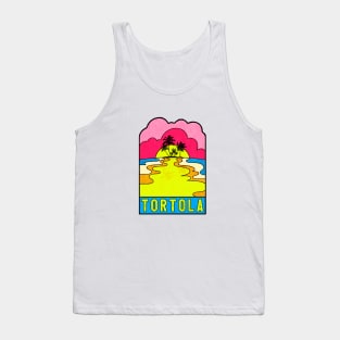 Tortola Groovy Sunset 70's Hippie Hippy Vintage British Virgin Islands Tank Top